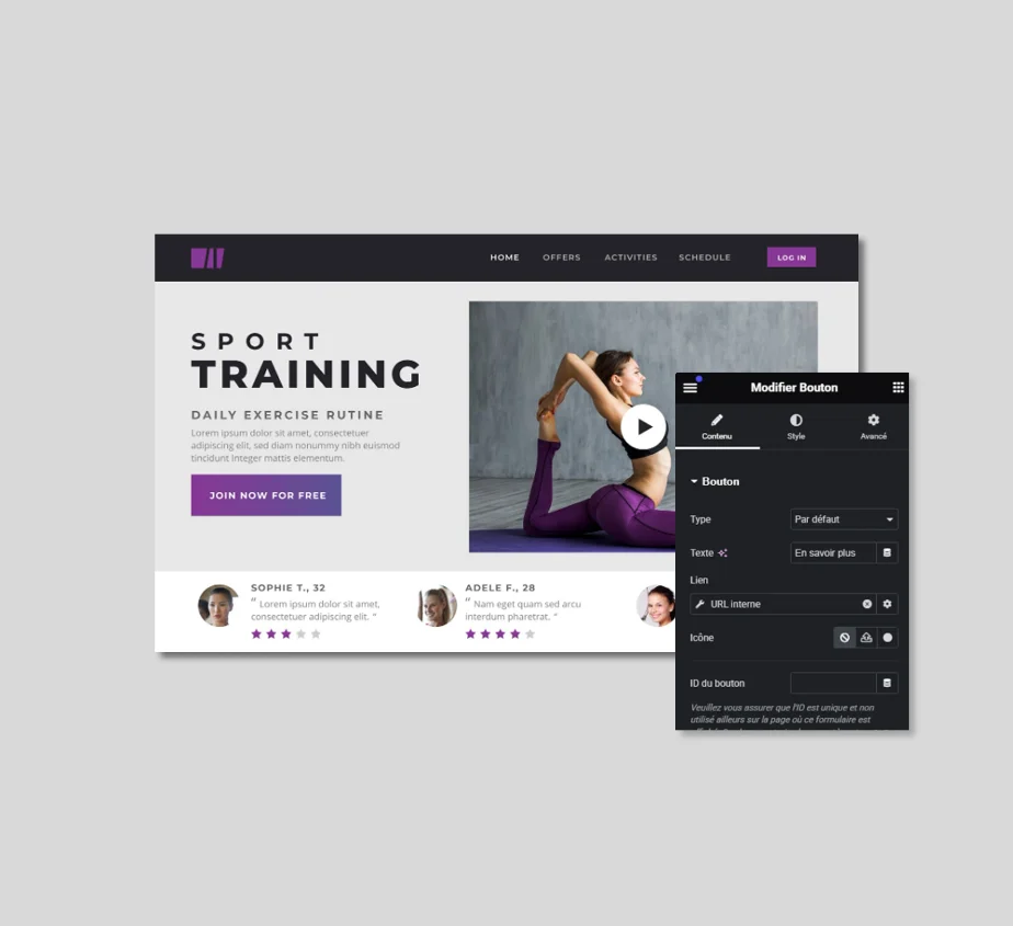 Exemple de thème WordPress développé sur mesure